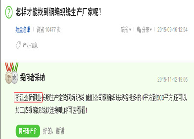 網(wǎng)民對(duì)金橋銅業(yè)的評(píng)價(jià) 網(wǎng)民對(duì)金橋銅業(yè)的評(píng)價(jià)