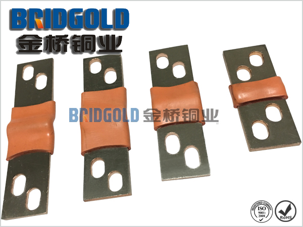 金橋生產(chǎn)的新能源汽車(chē)動(dòng)力電池銅箔軟連接產(chǎn)品，帶絕緣材料