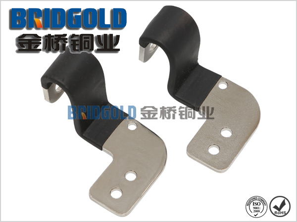 金橋生產(chǎn)的新能源汽車(chē)動(dòng)力電池銅箔軟連接產(chǎn)品，帶絕緣材料