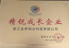 金橋銅業(yè)被評(píng)為精銳成長企業(yè)